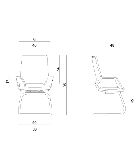 FOTEL BIUROWY PRESTIGE APOLLO SKID SZARY (CZARNY STELAŻ)