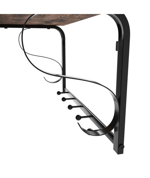 PÓŁKA WISZĄCA LOFT NA UBRANIA/ WIESZAKI/ -RĘCZNIKI BRĄZ RUSTYKALNY