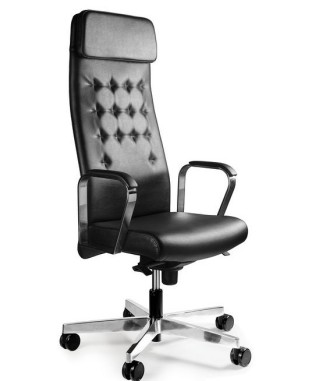 FOTEL BIUROWY PRESTIGE ARES PU CZARNY EKO-SKÓRA