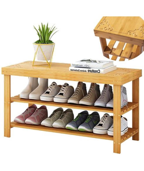SZAFKA PÓŁKA NA BUTY BAMBUSOWA ŁAWKA GH