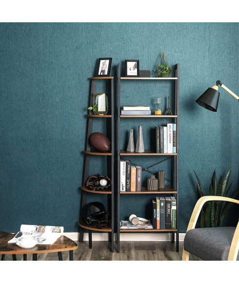 REGAŁ LOFTOWY OTWARTY 5 PÓŁEK DĄB RUSTYKALNY GH