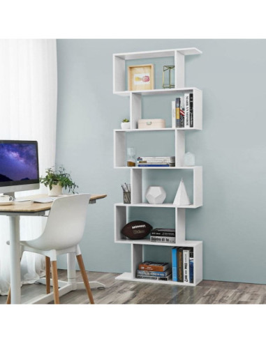 REGAŁ OTWARTY WYSOKI NOWOCZESY 5 PÓŁEK BIEL GH