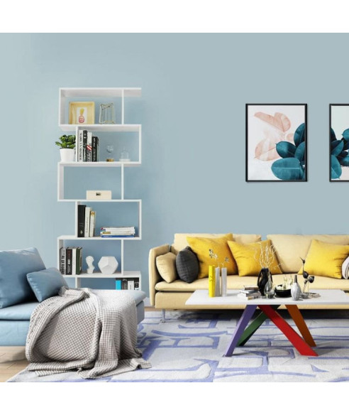 REGAŁ OTWARTY WYSOKI NOWOCZESY 5 PÓŁEK BIEL GH