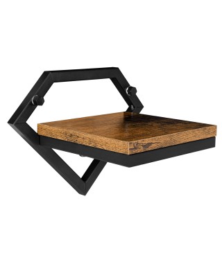 PÓŁKA WISZĄCA LOFT KWIETNIK DORON (DĄB POSTARZANY/CZARNY) 2