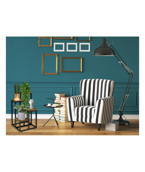 KWIETNIK METALOWY MOGREN CZARNY / DĄB POSTARZANY