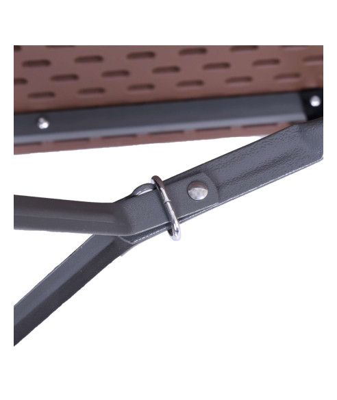 ZESTAW MEBLI CATERINGOWYCH OGRODOWYCH RATTAN BRĄZ (STÓŁ +2 ŁAWY)