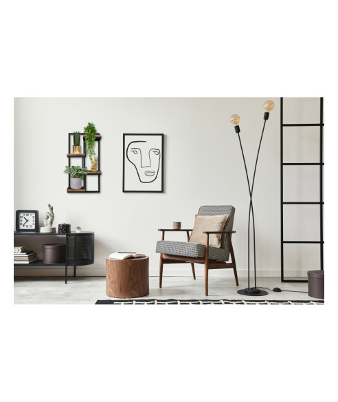 KWIETNIK WISZĄCY LOFTOWY HAGART (DĄB POSTARZANY/CZARNY)