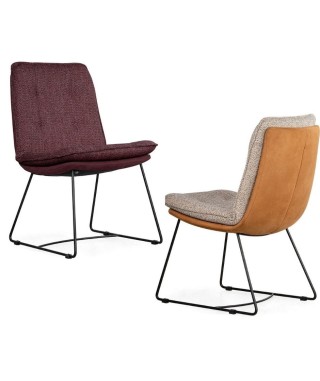 KRZESŁO LOFT NOGI CZARNE DO SALONU JADALNI HOTELU SOFTI (WYBIERZ TKANINĘ KOLOR)