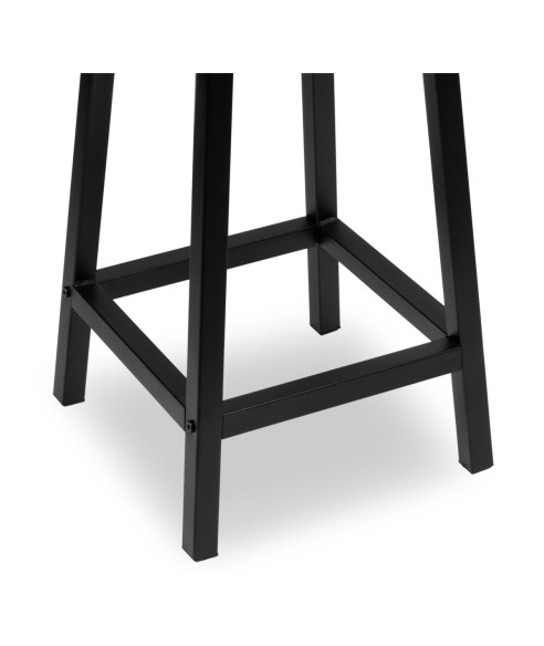 STOŁEK BAROWY HOKER LOFTOWY FLINT DĄB POSTARZANY