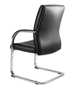 FOTEL BIUROWY PRESTIGE BRANDO SKID CZARNY EKO-SKÓRA 2