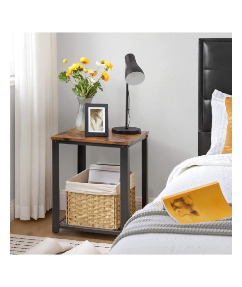 STOLIK KAWOWY NOCNY POMOCNICZY RUSTYKALNY DĄB POSTARZANY VESIN