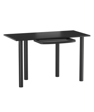 BIURKO LOFT CZARNE Z PÓŁKĄ B3-FX 120X60 CM