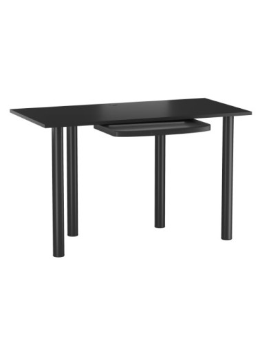 BIURKO LOFT CZARNE Z PÓŁKĄ B3-FX 120X60 CM