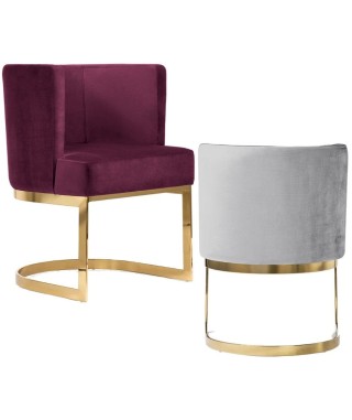 FOTEL GLAMOUR VELVET NA ZŁOTEJ PŁOZIE VEGAS PRODUKCYJNY (WYBIERZ TKANINĘ)