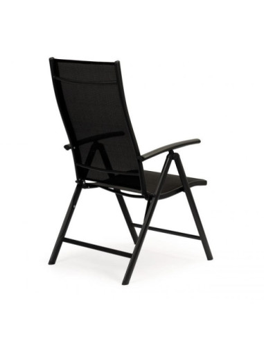 ZESTAW MEBLI OGRODOWYCH STÓŁ Z KRZESŁAMI 6 SZT CZARNY GARDENIIA