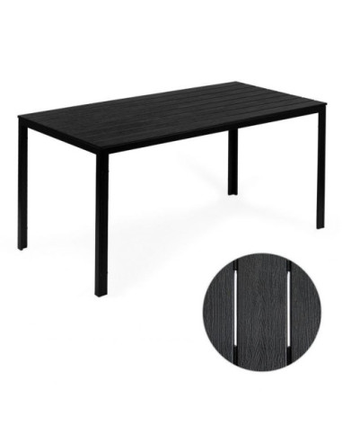 ZESTAW MEBLI OGRODOWYCH STÓŁ Z KRZESŁAMI 4 SZT CZARNY GARDENIIA 4 ALU