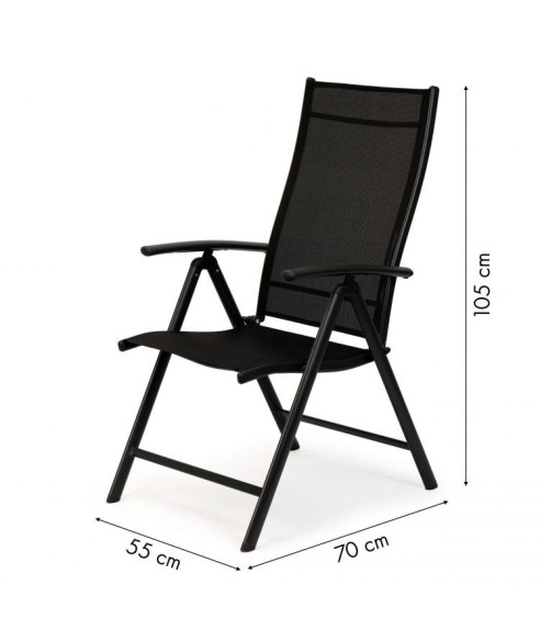 ZESTAW MEBLI OGRODOWYCH STÓŁ SZKLANY Z KRZESŁAMI 6 SZT CZARNY GARDEN