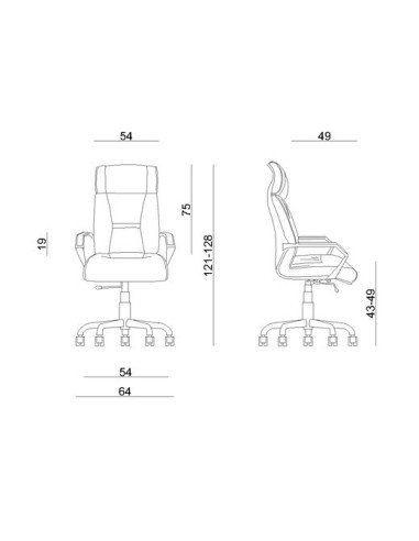 FOTEL BIUROWY PRESTIGE CELIO PU CZARNY EKO-SKÓRA