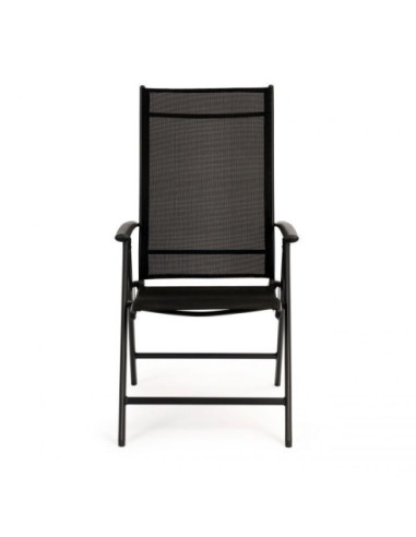 ZESTAW KRZESEŁ OGRODOWYCH SKŁADANYCH CZARNE 4 SZTUKI