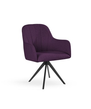 KRZESŁO OBROTOWE SIEDZISKO W PASY TULIP (WYBIERZ TKANINĘ I KOLOR NÓG)