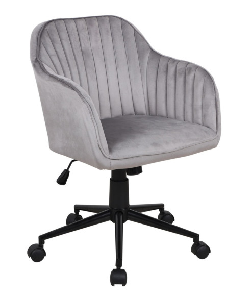 Fotel obrotowy FB1-FX  czarna podstawa (szary, czarny)