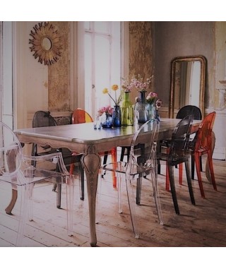 KRZESŁO VIKI (TRANSPARENTNY, DYMIONY, BIAŁY, KREMOWY, CZARNY) 2