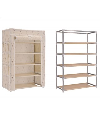 SZAFA TEKSTYLNA GARDEROBA VITTO (BEŻ, BRĄZ) 2