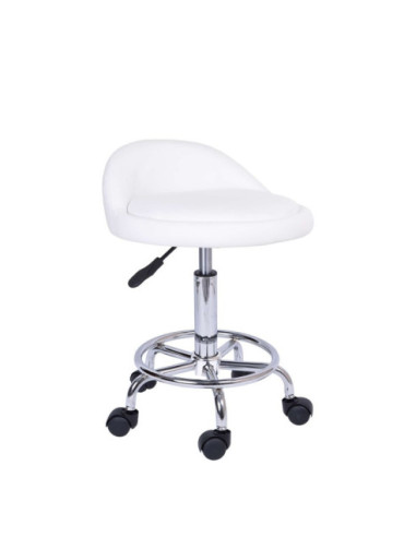 HOKER TABORET FRYZJERSKI LOMO  (BIAŁY, SZARY, CZARNY)