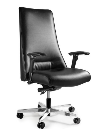 FOTEL BIUROWY PRESTIGE SAIL HL SKÓRA NATURALNA CZARNY