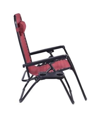 LEŻAK OGRODOWY ORION ROZKŁADANY (CZERWONY, BRĄZOWY, CZARNY) 2