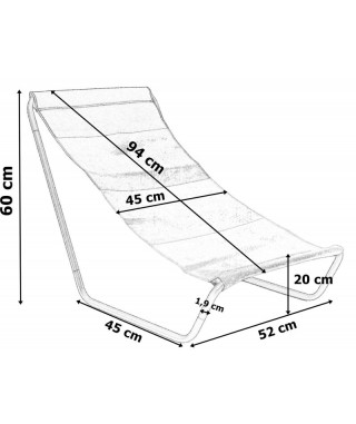 LEŻAK TURYSTYCZNY PLAŻOWY OLEK W PASY (POMARAŃCZOWY, NIEBIESKI) 2