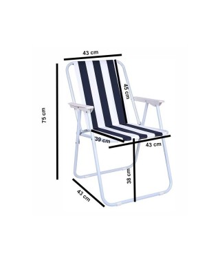 KRZESŁO OGRODOWE TURYSTYCZNE ALAN (CZERWONY, GRANATOWY 2