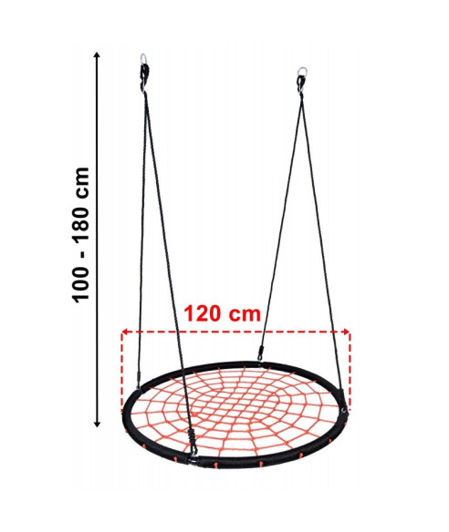 HUŚTAWKA DLA DZIECI OGRODOWA KAJTEK (WYBIERZ KOLOR: CZERWONY, NIEBIESKI)