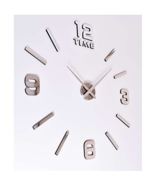ZEGAR ŚCIENNY DIY BAST 3D 65-120 CM (WYBIERZ KOLOR: SREBRNY, CZARNY) 2