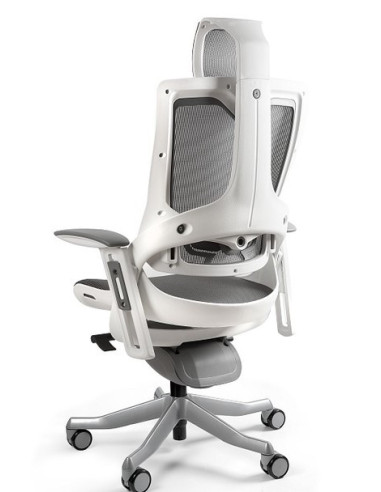 FOTEL BIUROWY PRESTIGE WAU 2 SIATKA (JASNO-SZARY, GRAFITOWY)