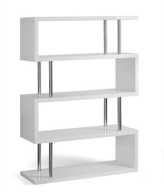 REGAŁ BIUROWY PISA OTWARTY POŁYSK  (BIAŁY, CZARNY) 2