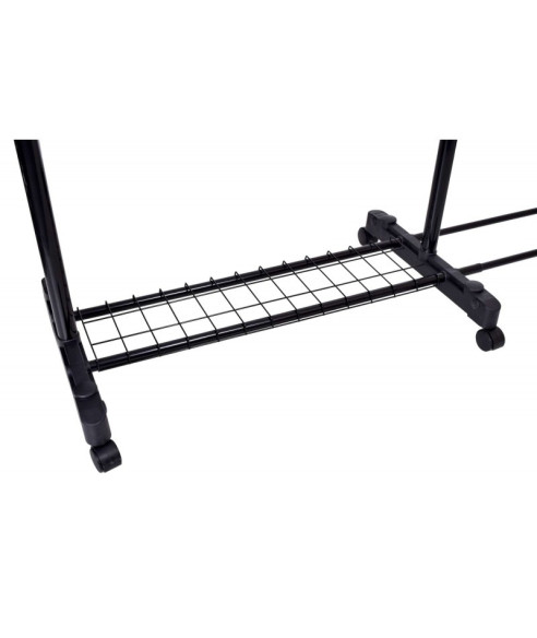 WIESZAK STOJĄCY GARDEROBA NA KÓŁKACH RUFO (SZARY, CZARNY)