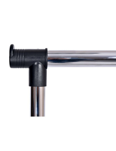 WIESZAK STOJĄCY GARDEROBA NA KÓŁKACH RUFO (SZARY, CZARNY)