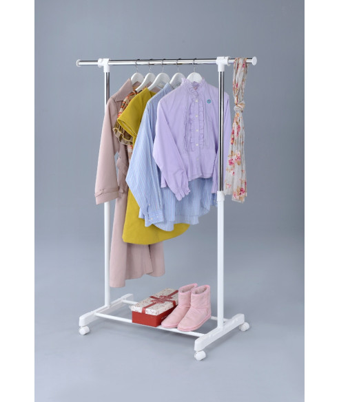 WIESZAK STOJĄCY GARDEROBA NA KÓŁKACH OTTO (BIAŁY, CZARNY)