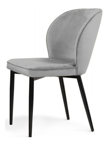 KRZESŁO TAPICEROWANE BLUVEL AINE NOGI CZARNE (WYBIERZ KOLOR)