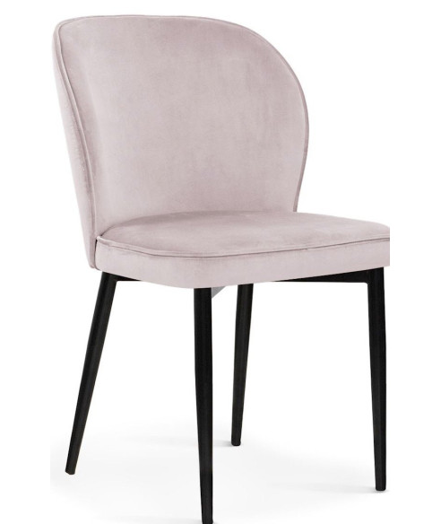 KRZESŁO TAPICEROWANE BLUVEL AINE NOGI CZARNE (WYBIERZ KOLOR)