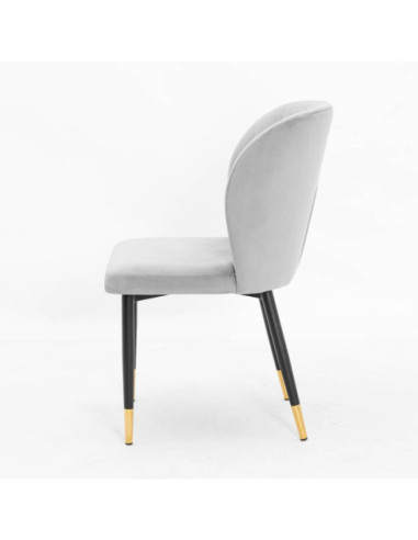 KRZESŁO TAPICEROWANE BLUVEL SHELLY NOGI CZARNE ZE ZŁOTĄ KOŃCÓWKĄ (WYBIERZ KOLOR)