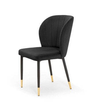 KRZESŁO TAPICEROWANE BLUVEL SHELLY NOGI CZARNE ZE ZŁOTĄ KOŃCÓWKĄ (WYBIERZ KOLOR) 2