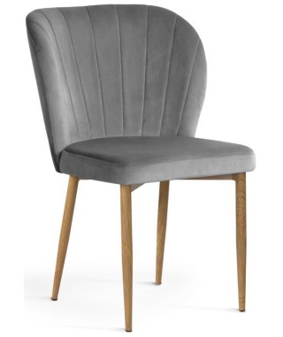 KRZESŁO TAPICEROWANE BLUVEL SHELLY NOGI IMITACJA DREWNA (WYBIERZ KOLOR) 2