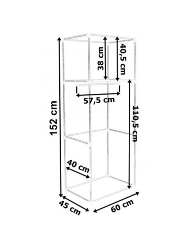 SZAFA TEKSTYLNA GARDEROBA FELA (BEŻ, BRĄZ, SZARY)