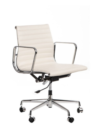 FOTEL BIUROWY CH1171T SKÓRA (BIAŁY, CZARNY)