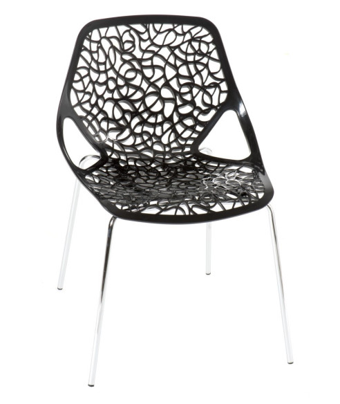 KRZESŁO CEPELIA AŻUROWE (BIAŁY, CZARNY)