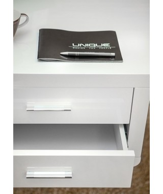 BIURKO PRESTIGE SOLANO BIAŁY WYSOKI POŁYSK 2