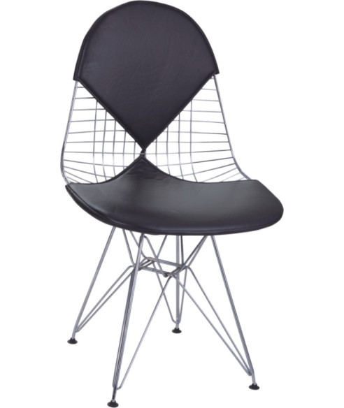 KRZESŁO NET DOUBLE CHROMOWANE (CZERWONY, CZARNY)