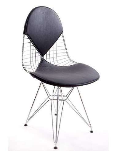 KRZESŁO NET DOUBLE CHROMOWANE (CZERWONY, CZARNY)